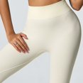 thumbnail image 4 of Women's High Waisted Ribbed Seamless Yoga Leggings Tummy Control Workout Pants, 4 of 9