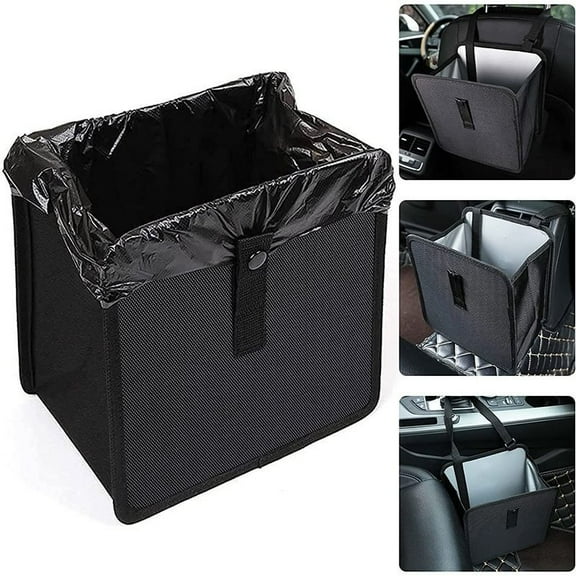 Car Trash Can, Foldable Trash Can Collapsible Hanging Trash Bag for Car Seat, 2 Gallons Leakproof Garbage Bags, Cars Must Haves Interior Accessories Essentials