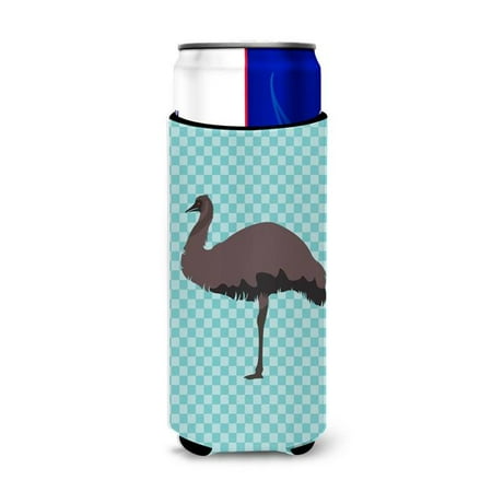 

Carolines Treasures BB8096MUK Emu Blue Check Michelob Ultra Hugger for Slim Cans