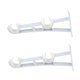 thumbnail image 5 of de 2 piezas de soporte de varilla para cortinas de ventana, soportes de varillas de cortina dobles de aluminio Blanco Soledad Soporte de barra de cortina, 5 of 7