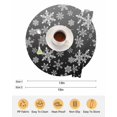 thumbnail image 6 of 13 Inch Round Placemats Set of 4, Black White Snowflake Christmas Non Slip Heat Insulation PP Table Mats, Winter Xmas Snowflakes Washable Place Mats for Kitchen Dining Party Table Decor, 6 of 7