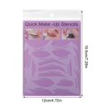 thumbnail image 2 of Eye Makeup Stencil Template Card Multifunctional Beauty Tool for Eyeshadow Eyebrow Application Aid, 2 of 7