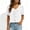 White, variant on BUIGTTKLOP Blouses for Women Dressy Casual Puff Short Sleeve Shirts Ruffle V Neck Summer Beach Tops 2026