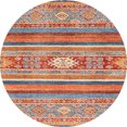 thumbnail image 1 of Ahgly Company Machine Washable Indoor Round Abstract Grapefruit Red Area Rugs, 3' Round, 1 of 7