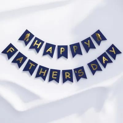 QIFULL large fathers day banner Paper Assorted Color 1 Set