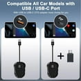 thumbnail image 3 of 2 In 1 Car  Adapter, USB Type C Dual Band  Fidelity Plug and Play Car Adapter  for IOS 6 And Above Black,White, 3 of 7