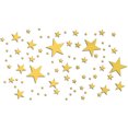 thumbnail image 1 of 82 pegatinas de pared con estrellas negras, plateadas y doradas, decoración de pared con cielo estrellado, para habitación de bebé, dormitorio, pasillo, muebles, sala de estar (C: Estrella: Oro), 1 of 4