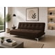 thumbnail image 1 of Sofá Cama Reclinable EL BAZAR STORE Vegas Lino Chocolate Moderno Abotonado, 1 of 6