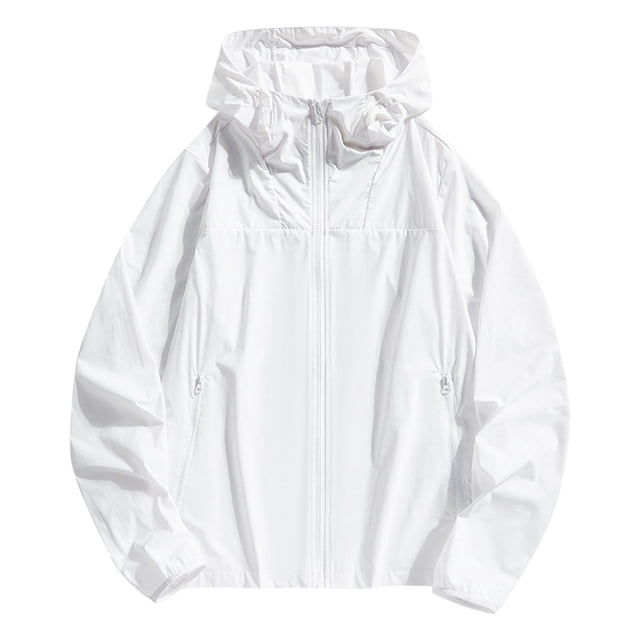 Manteau de Pêche pour Femmes et Hommes, Veste d'Exercice Extérieure à Manches Longues avec Capuchon et Fermeture Éclair, Mélange Respirant Polyester Spandex, Blocage UV