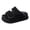 Black, variant on Boys Girls Platform Slippers Double Strap Open Toe Non Slip Comfortable Cushioned Casual Summer Beach Shoes