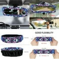 thumbnail image 6 of Yuyamidu Boho Flower Blossom Front Car Seat Covers Full Set of 12 Auto Steering Wheel Cover Seat Belt Pad Armrest Box Mat Trash Bin Rear View Mirror Cover Cup Holders Keychain Air Vent Storage Box, 6 of 7