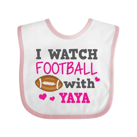 

Inktastic I Watch Football with My Yaya Girls Baby Bib
