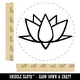 thumbnail image 2 of Lotus Flower Outline Self-Inking Rubber Stamp Ink Stamper - Blue Ink - Large 1-1/2 Inch, 2 of 7