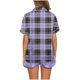 thumbnail image 3 of Conjunto de Verano para las Mujeres, Estampado Cuello de Manga Corta Y Pantalones Cortos, Moda Casual de Dos Piezas, 3 of 8