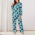 thumbnail image 2 of KLL Graduation Hats1 Print Women's Long Sleeve Pajamas with Pants Sleepwear Loungewear 2 Set-Large, 2 of 7