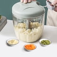 thumbnail image 4 of sunsanly 500/900ML Garlic Stirrer Manual Food Processor Vegetable Chopper Hand Pull String Onion Cutter for Veggies Fruits Nuts Herb Easy Clean Kitchen Tool, 4 of 7