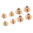 thumbnail image 5 of 120 juegos de tornillos de encuadernación de libros 9x8mm recubrimiento uniforme Color duradero superficies más suaves tornillos Chicago tornillo de cabeza plana dorado, 5 of 5