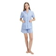 thumbnail image 3 of GLOBAL Womens Pajama Set Short Sleeve PJs for Women cotton Pajamas Summer Sleepwear, 2-Piece, Sizes S to 3X, 3 of 6