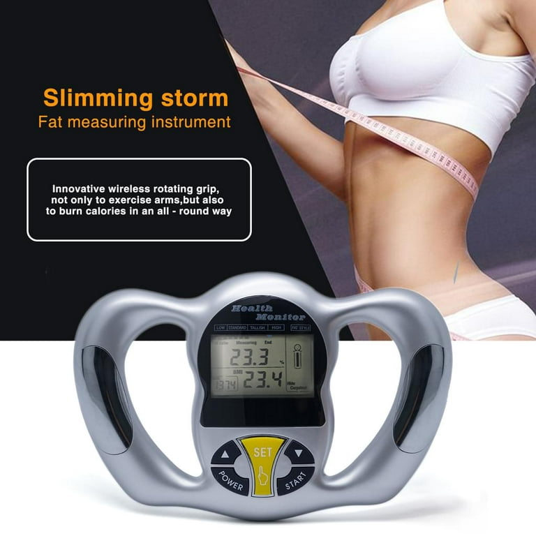  Handheld Body Fat Tester, Body Composition Analyzer, Body Fat  Measuring Instrument Calorie BMI LCD Screen Fat Analyzer Body Fat Monitor  Fat for Home Gym Use : Health & Household