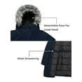 thumbnail image 6 of Wantdo Women's Plus Size Waterproof Puffer Jacket Long Warm Winter Coats with Faux Fur Lined Hood Navy 1X, 6 of 8
