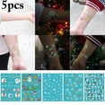 thumbnail image 1 of 5 Sheets Christmas Tattoo Stickers Luminous Fake Tattoos Temporary Tattoos, 1 of 10