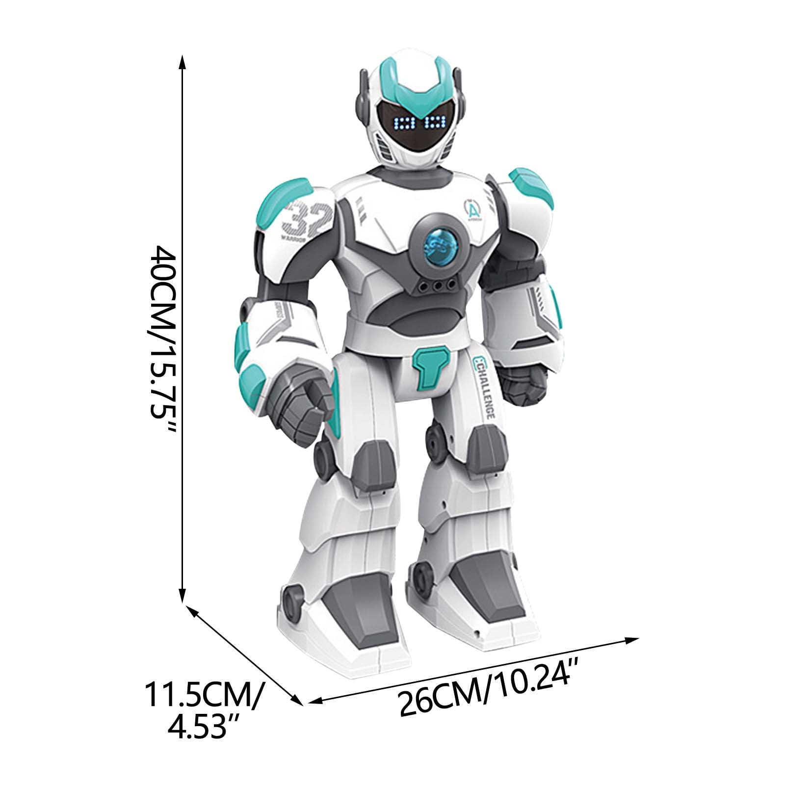Interactive Robot Toy - Programmable Gesture Sensing Robot with Voice Dialogue, Remote Control for 5-8 Years, STEM Learning Model with Charging Cable, Intelligent Movement Toy,10.24x4.53x15.75 Inch