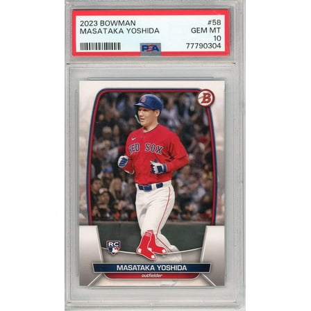 Graded 2023 Topps Bowman Masataka Yoshida #58 Rookie RC Baseball Card PSA 10 Gem Mint
