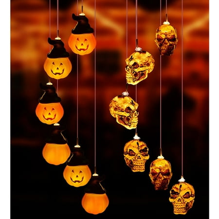 

Solar Wind Chimes Halloween Skull Style Decorative Lights Solar Wind Chimes Waterproof Holiday Lights for Halloween Garden and Outdoors