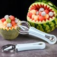 thumbnail image 3 of Juego de Cuchillos Multifuncionales de Doble Filo para Trinchar Frutas | Herramienta de Acero Inoxidable de 3 Piezas para Hacer Bolitas de Sandía, Esculpir y Cortar con Precisión | Utensilio de Cocin, 3 of 7