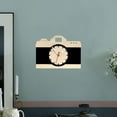thumbnail image 6 of deevoka Wall Clock Cartoon Camera Shape Bedroom Clock for Bathroom Desktop Classroom Black, 6 of 7