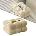 thumbnail image 6 of Creative Tissue Box Cover, Rectangle Toilet Paper Storage Holder paper Holder Organizer for Hotel Bathroom Home Restaurant Decoration White, 6 of 9