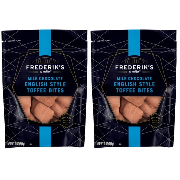 Frederik's Milk Chocolate English Style Toffee Bites, 9 Ounces (2 Bags)
