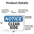 thumbnail image 2 of (2 Pack) Clean Side OSHA Notice Sign 24 Inch X 18 Inch Plastic Sign, Weather Resistant, UV Protected for Workplace, Business, and Construction Site, Made in the USA, 2 of 8