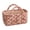 Pink, variant on Virelaxpo Quilted Checkered Fabric Storage Basket with Handle, Portable Organizer for Cosmetics Snacks Desktop Bathroom Bedroom, Home Decor Cotton Material 8x6x2 Inches