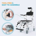 OasisSpace 4in1 Medical Shower Wheelchair Adjustable Elderly
