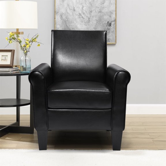 Xukmct Modern Accent Chair Sofa Chair for Living Room, Bedroom, Office, Black
