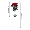 thumbnail image 2 of Solar-Powered Artificial Peony Flower Easter Lights, Waterproof Outdoor Garden Patio Ambience Decor Lamps, Solar Sod Lights for Yard, Flower Beds, Energy-Saving Festive and Easter Decor, 27in, Red, 2 of 7