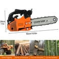 thumbnail image 7 of Floseru Gas Powered Chainsaw, 25.4-cc 1.2-HP, 2-Cycle Engine, 12 Inch Chainsaw with Automatic Oiler, For Wood Cutting and Tree Pruning, 7 of 7