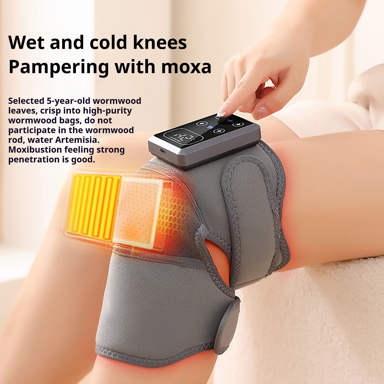 Smart Heating Knee Pad with Adjustable Temperature, Vibration Massage for Joint Pain Relief, Ideal for Home Use and Cold Legs, 5000mAh Battery for Continuous Comfort and Support