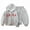 Grey, variant on Tiijoy Infant Girls Sweatsuit Casual Fleece Zip Up Hoodie Baggy Sweatpants Set, Sizes 18-24M
