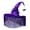 Purple, variant on Women's Halloween Witch Hat with Fringe and Dangle Charm, Wide Brim Curved Pointed Tip Fringed Witch Hat for Women, Masquerade Party Costume Accessory, Halloween Decor Hat for Adults Black