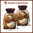 thumbnail image 2 of KLL Cartoon Cheetah With Attitude for Christmas Gift Bag,Christmas Burlap Goody Gift Bags with Plaid Drawstrings for Xmas Presents Holiday Party Favor Treats Candy-Black, 2 of 8