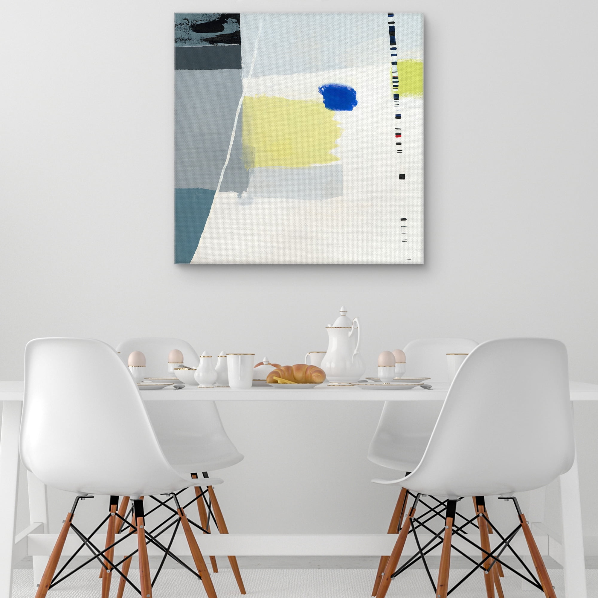 Masterpiece Art Gallery Highway 80 Neutral Abstract By Aliza Cohen Canvas Art Print 30" x 30"