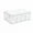 White1, variant on Divided Clear Plastic Storage Box with Lid, Stackable Organizer for Tea Bags Cosmetics Office Supplies