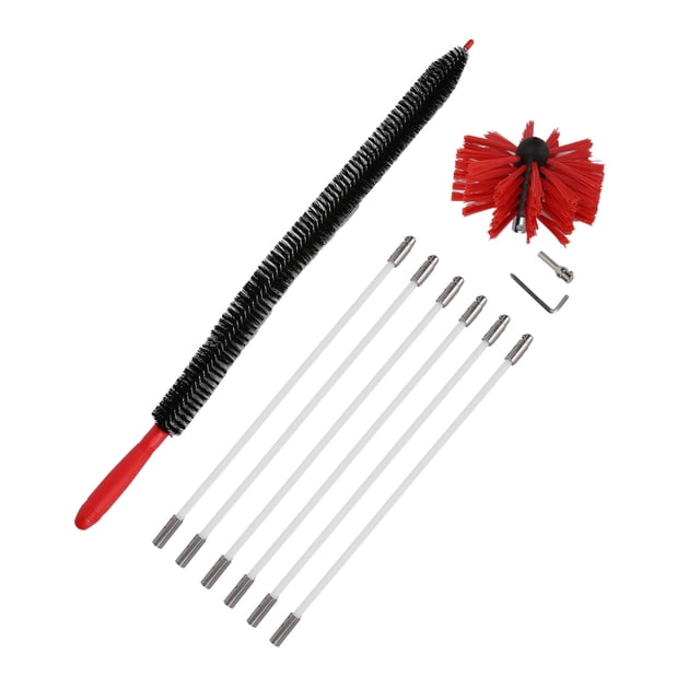 Range Hood Cleaning Tool,Chimney Brush Press Type Chimney Brush Inner Wall Cleaning Brush Streamlined Design