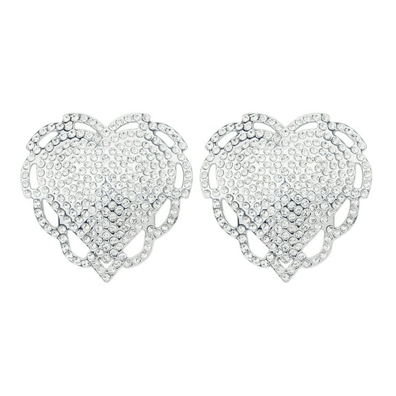 T-HOTLYST Reusable Nipple Covers,Pasties Nipple Stickers Heart Rhinestones Sticky Breast Petals,Nipple Covers for Women Girls Gift