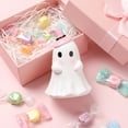 thumbnail image 4 of Lypsnake Ghost Figurine Kawaii Pastel Spooky Tabletop Ornament with Pink Witch Hat, 4 of 8