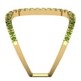thumbnail image 3 of Statement Engagement Ring for Women - 0.5ct Natural Peridot in 14K Yellow Gold Promise Ring, 3 of 6