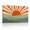 A, variant on XaaKee Canvas Wall Art Prints Earthy Valley Vector Waves Retro Sunburst Inner Framed 18*12Inch