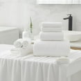 thumbnail image 3 of Smuge 18 pcs Bath Towel Sets, Include 6 Bath Sheet Towels, 6 Hand Towels, 6 Washcloths, Soft Microfiber Highly Absorbent Shower Towel for Bathroom Gym Spa(White), 3 of 7
